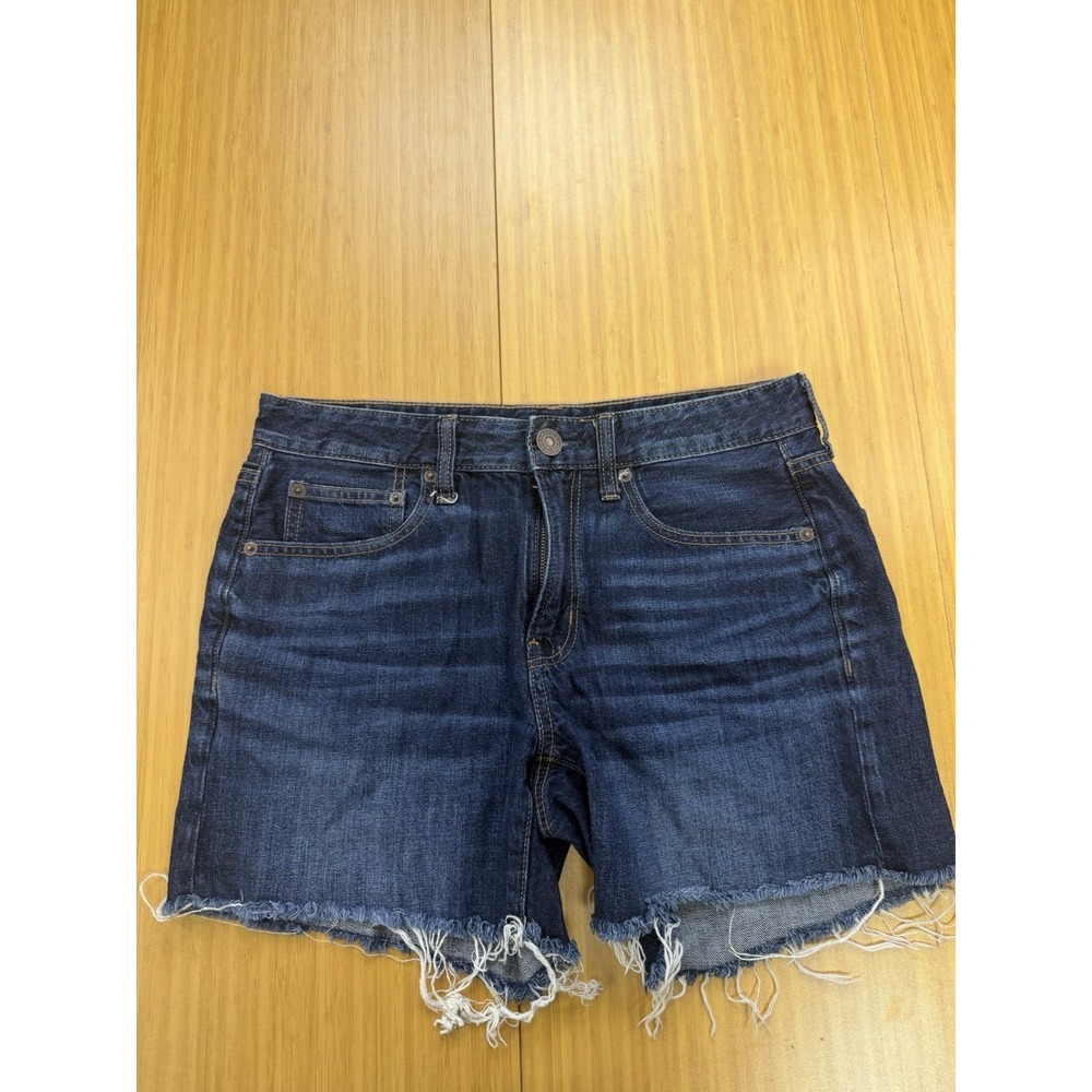 American Eagle Womens Tomgirl Midi Denim Blue Jean Shorts Size 6